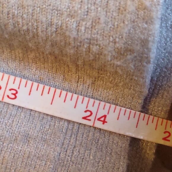 Milano Size Women's XL Classic‎ Neutral Beige Sweater Open Weave Studded Sleeve - Picture 9 of 10